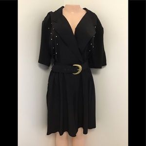 Vintage 1980s black stone romper size 20